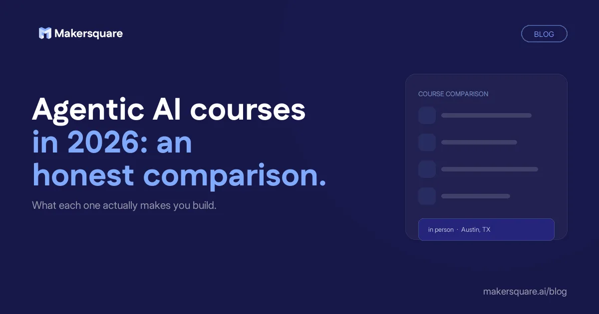 Agentic AI courses in 2026: an honest comparison.