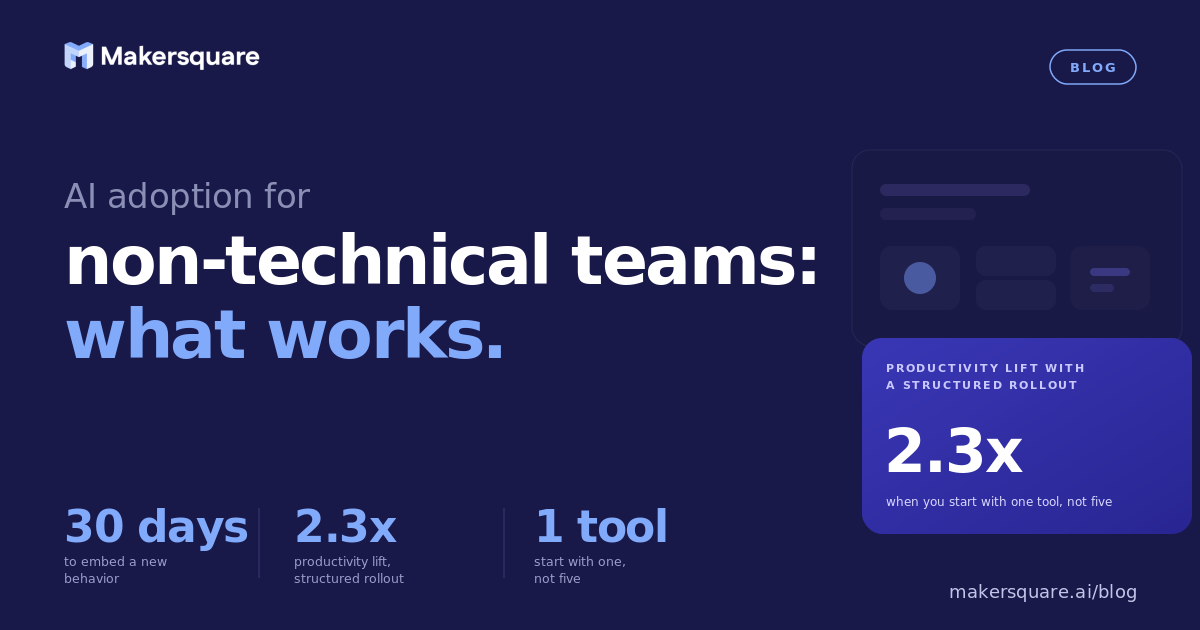 AI adoption strategy for non-technical teams: what works.