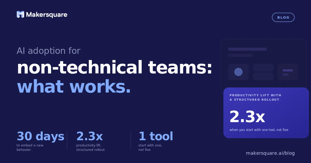 AI adoption strategy for non-technical teams: what works.