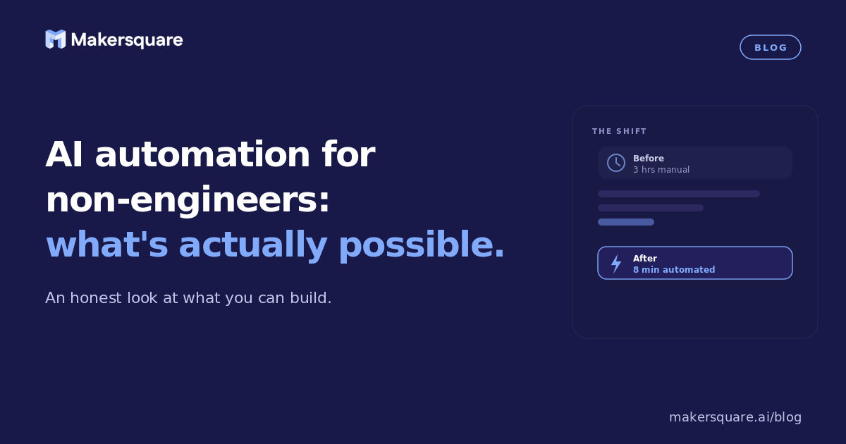 AI automation for non-engineers: what's actually possible