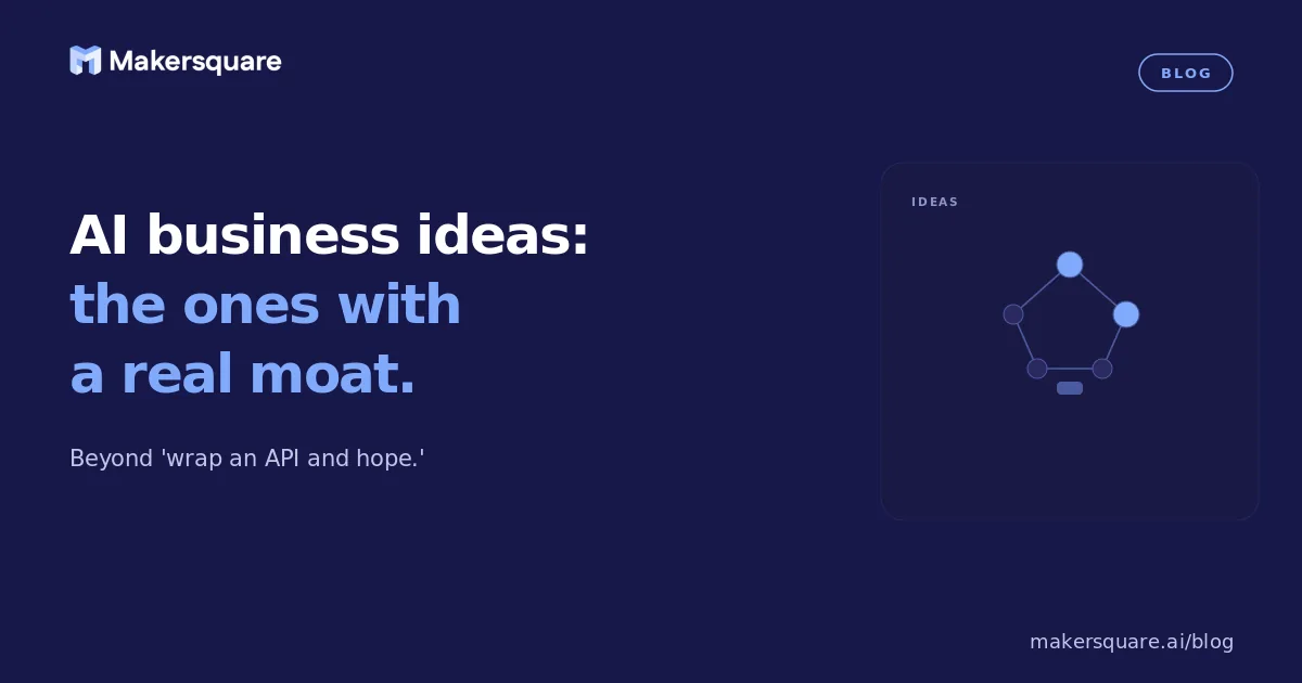 AI Business Ideas With a Real Moat