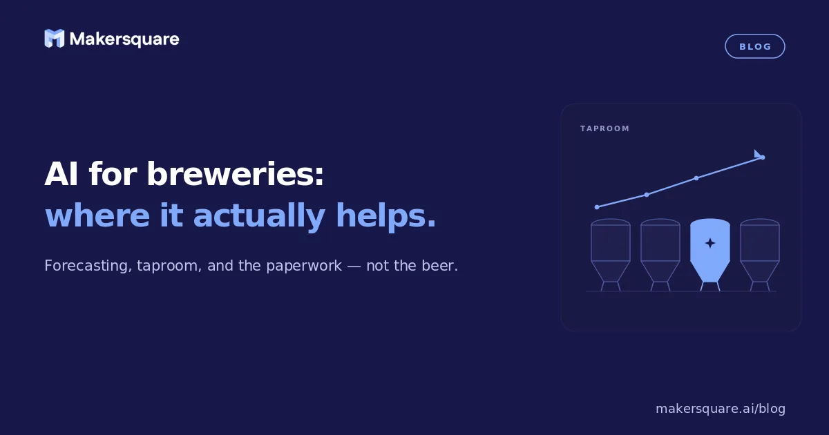 AI for Breweries: Where It Actually Helps