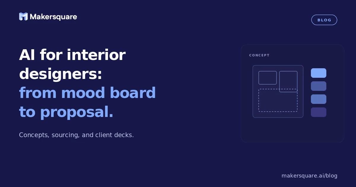 AI for Interior Designers: From Mood Board to Proposal