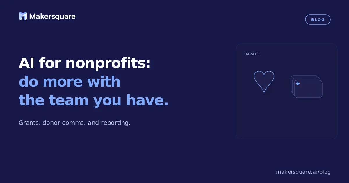 AI for Nonprofits: Do More With the Team You Have