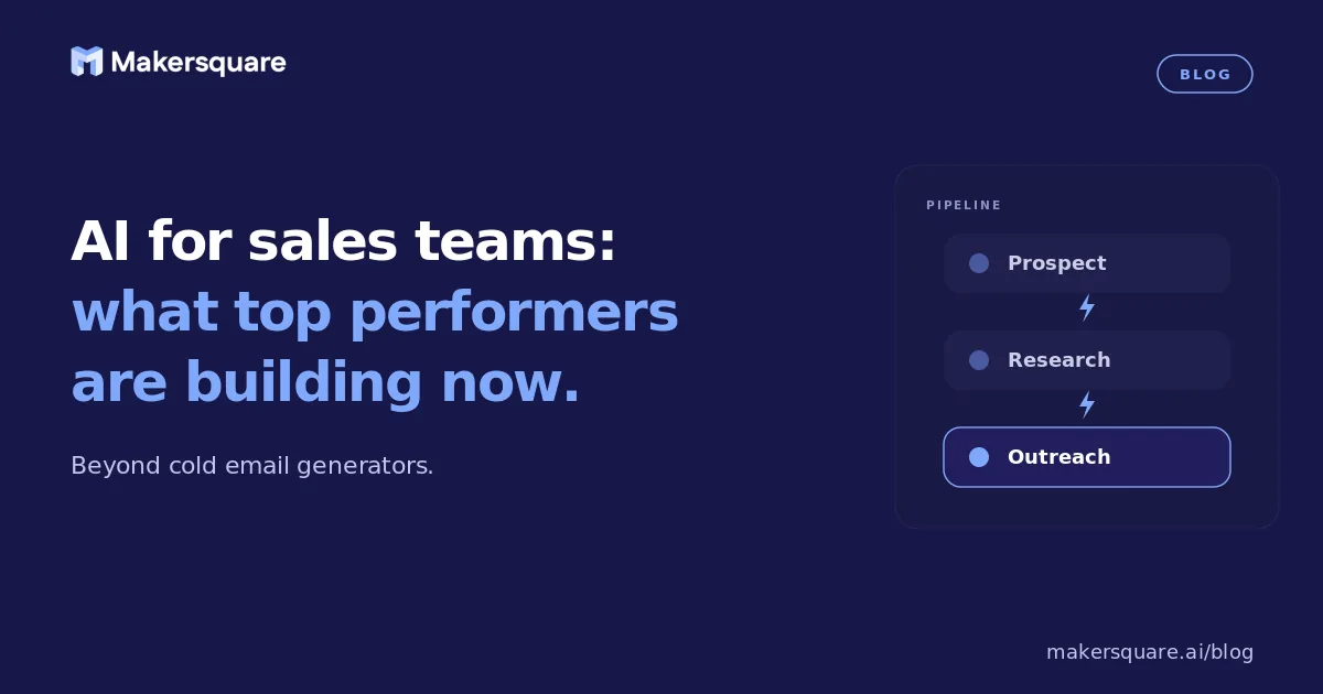 AI for sales teams: what top performers are building now