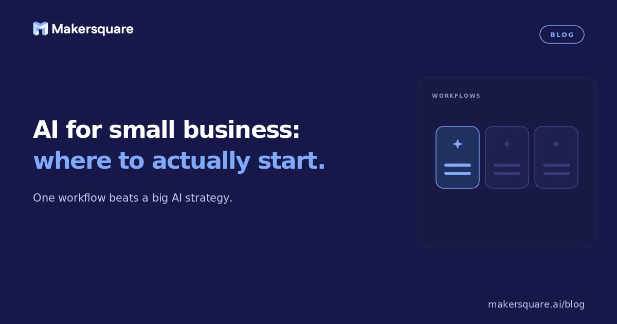 AI for Small Business: Where to Actually Start