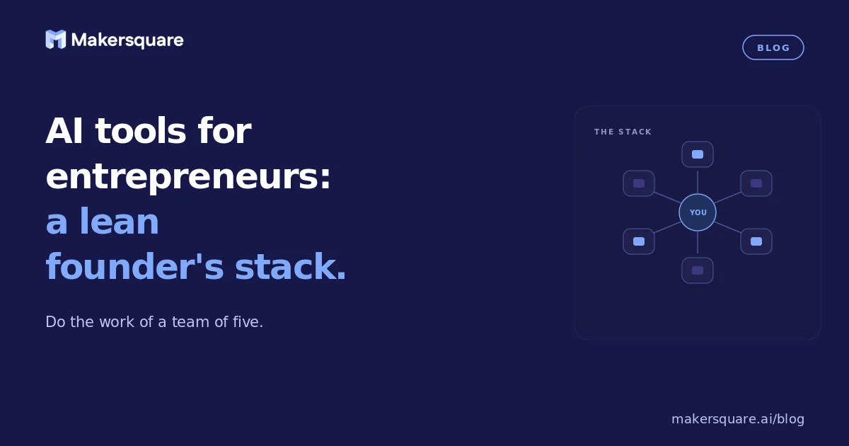 AI Tools for Entrepreneurs: A Lean Founder's Stack