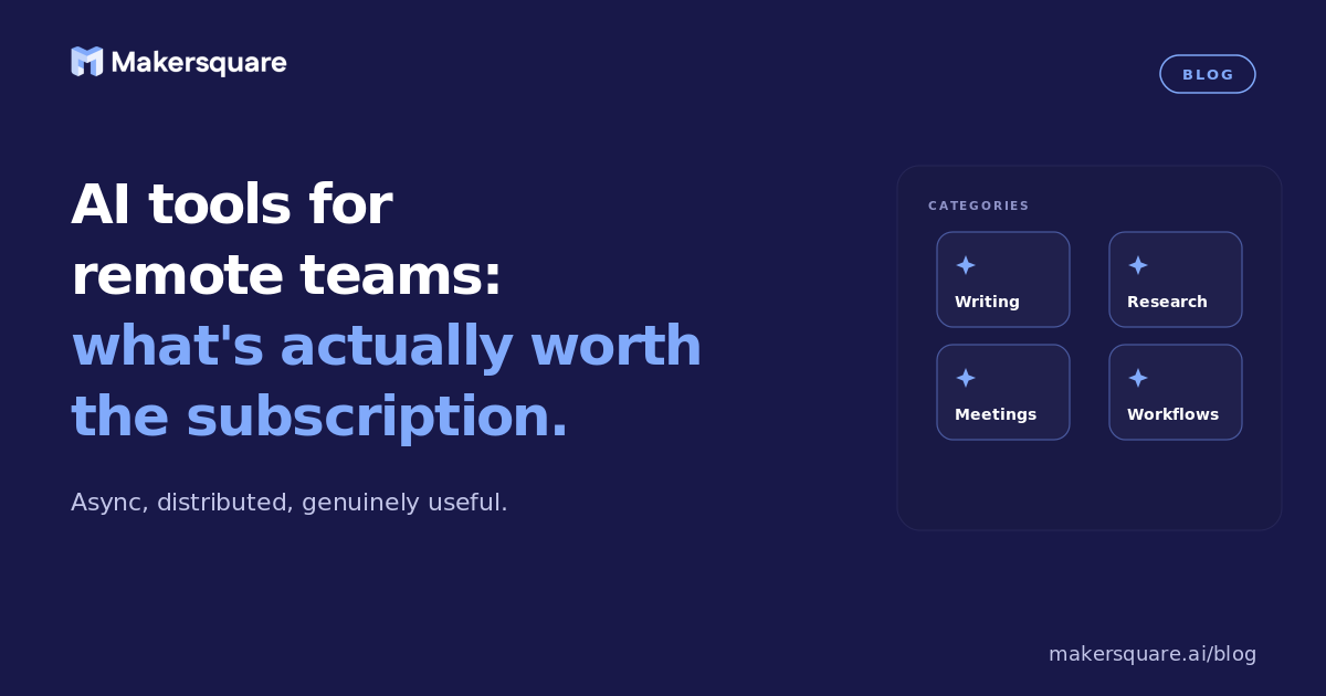 AI tools for remote teams: what's actually worth the subscription