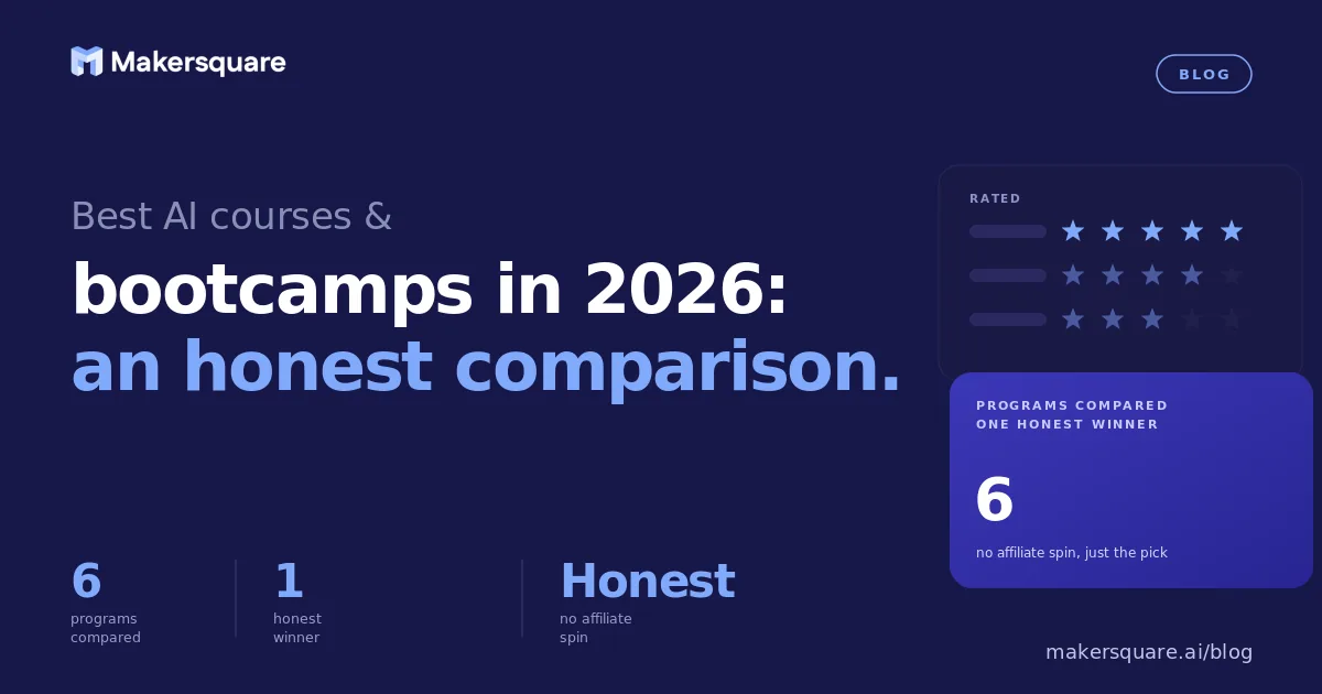 The best AI courses and bootcamps in 2026: an honest comparison.