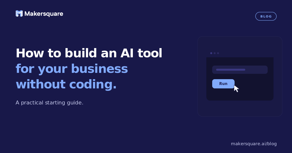 How to build an AI tool for your business without coding