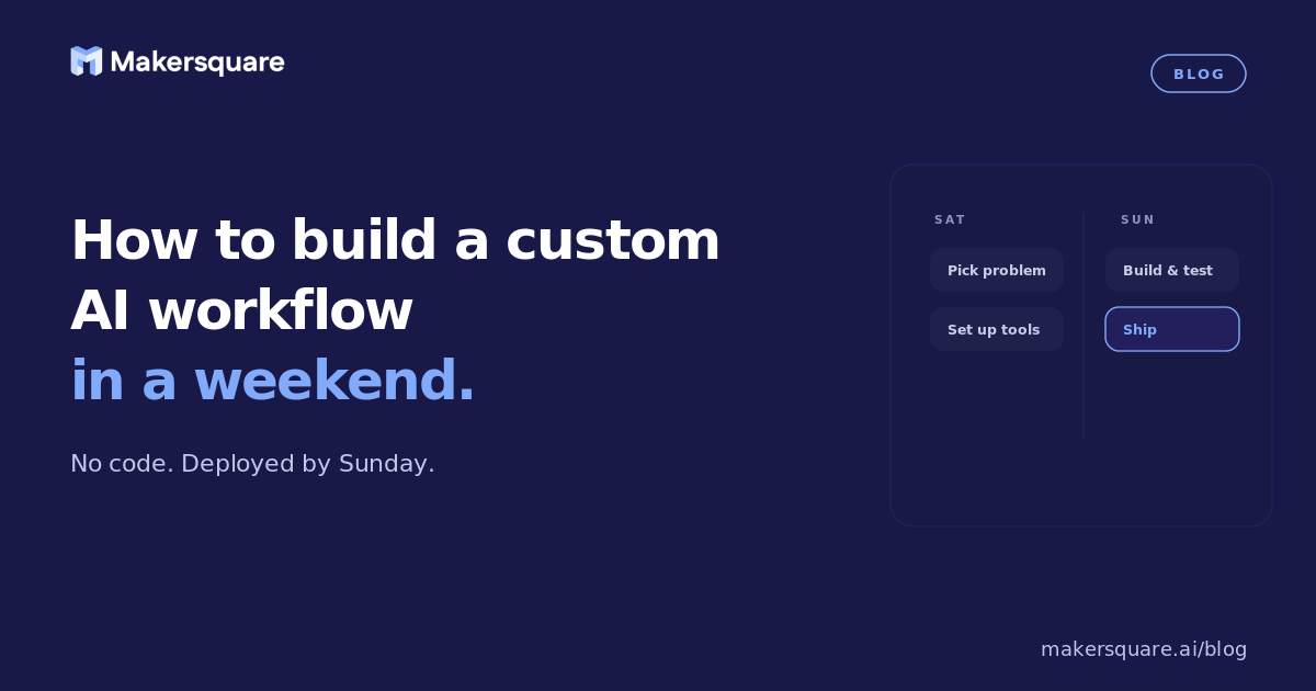 How to build a custom AI workflow in a weekend