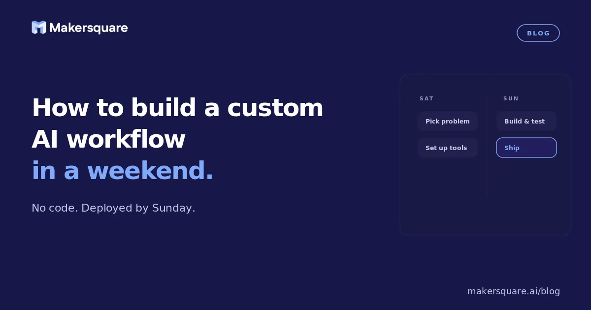 How to build a custom AI workflow in a weekend