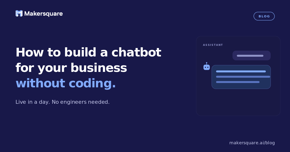 How to build a chatbot for your business without coding
