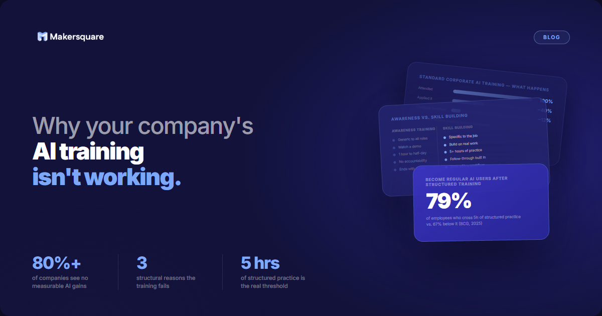 Why your company's AI training isn't working.