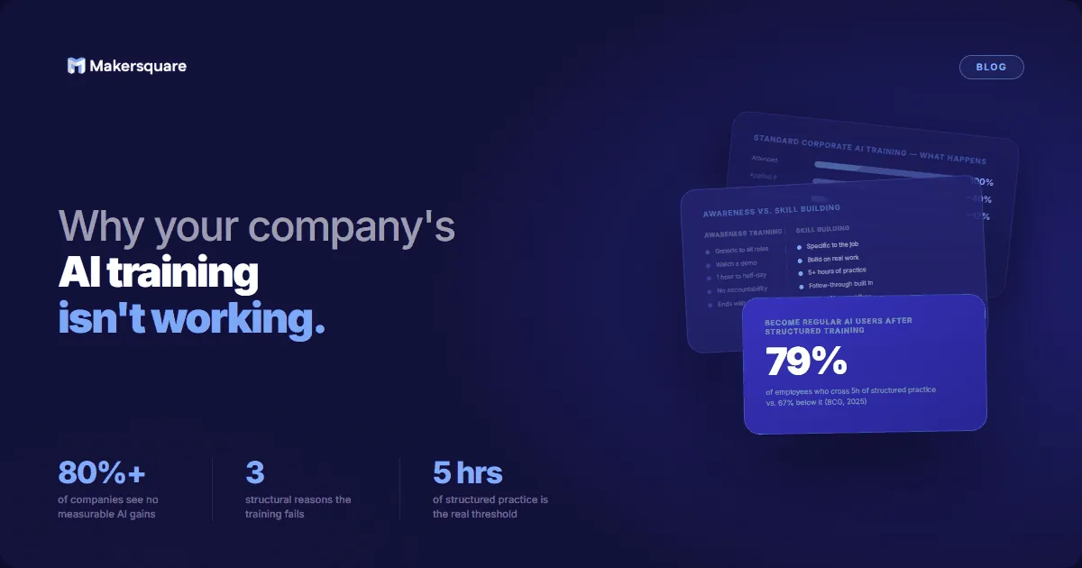 Why your company's AI training isn't working.
