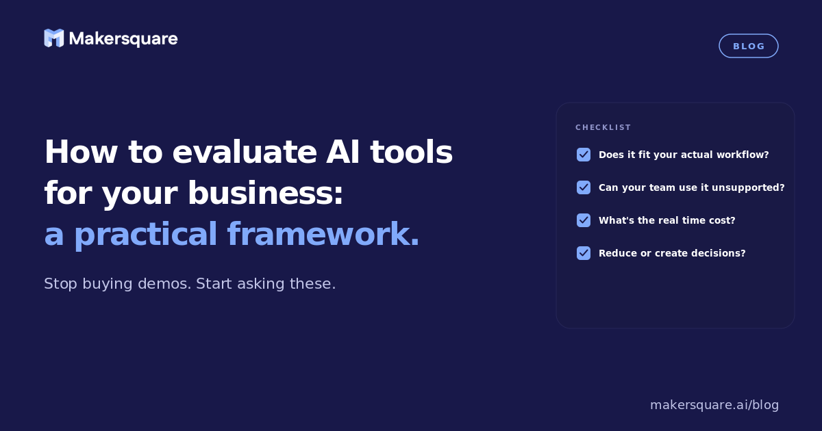 How to evaluate AI tools for your business: a practical framework