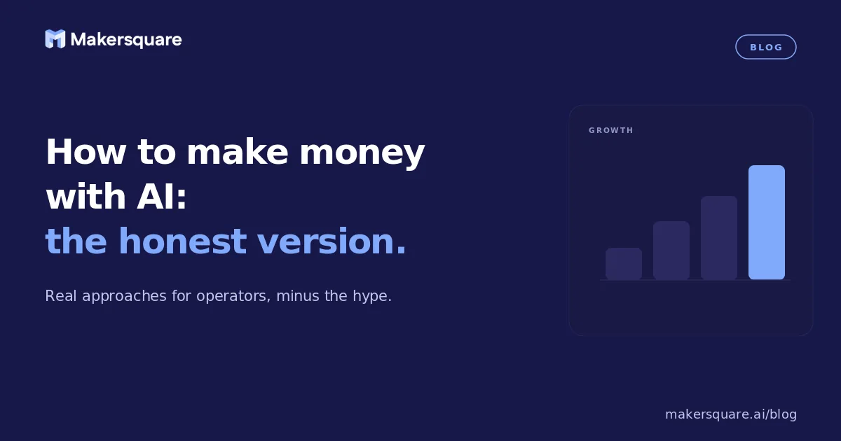 How to Make Money With AI: The Honest Version