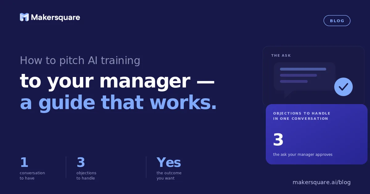 How to pitch AI training to your manager and actually get the budget approved.
