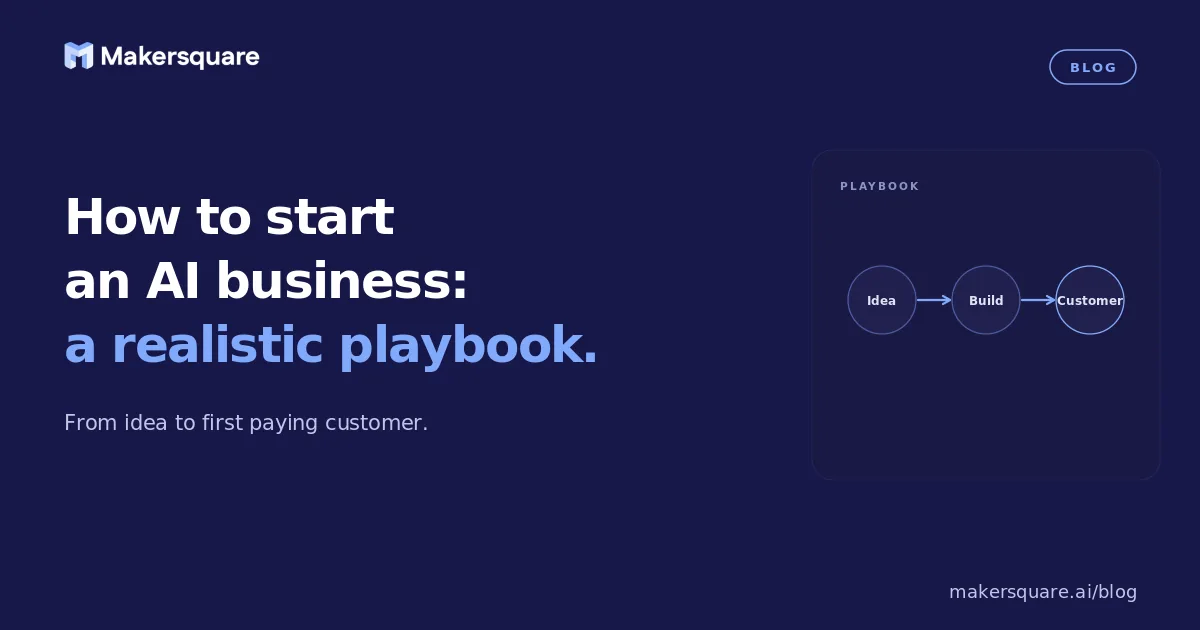 How to Start an AI Business: A Realistic Playbook