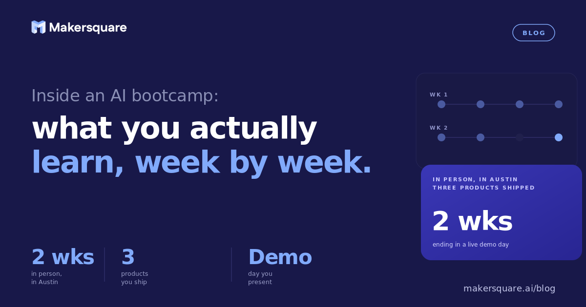What do you actually learn at an AI bootcamp? A week-by-week breakdown.