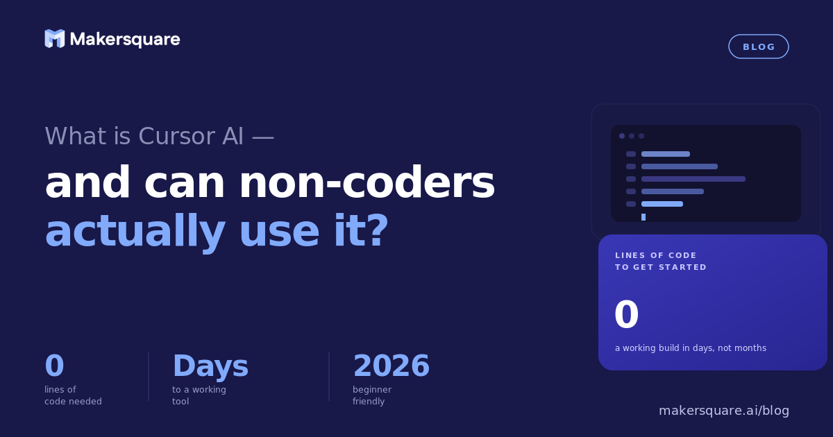 What is Cursor AI — and can someone with no coding background actually use it?