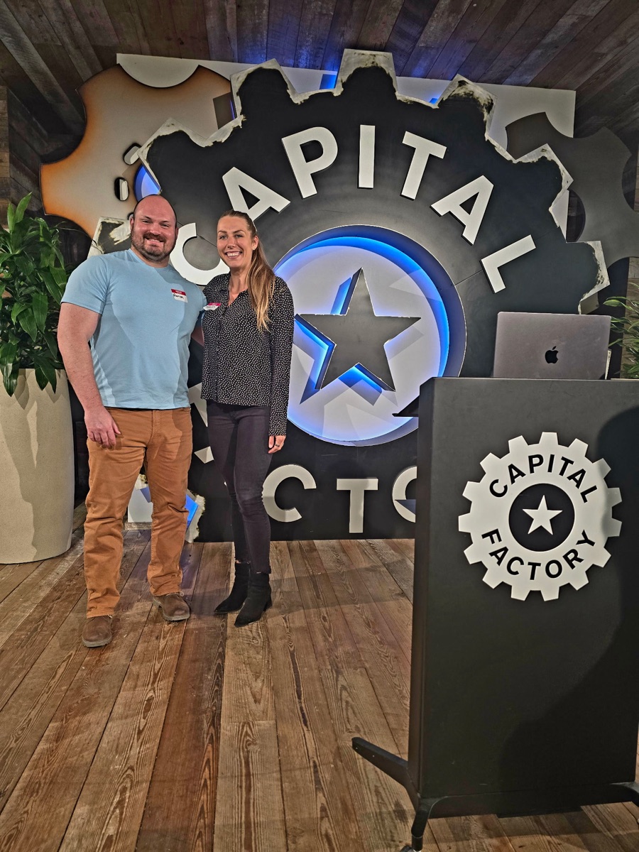 Marliis Schneider and Aaron at Capital Factory Austin
